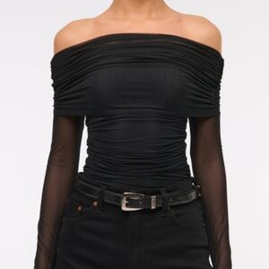 NEW Abercrombie & Fitch Mesh Foldover Bodysuit